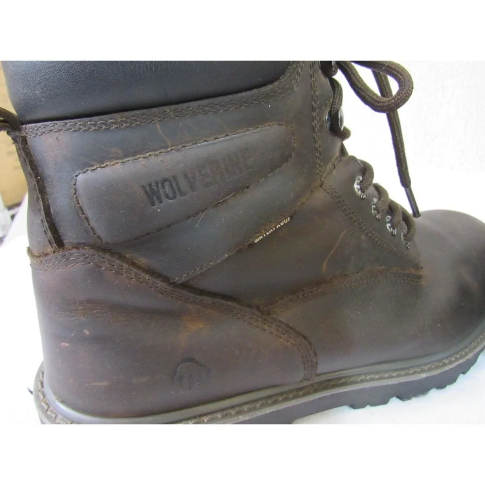 Wolverine Brown Floorhand Waterproof Steel Toe Oil Slip Resist Work Boots Sz 13M